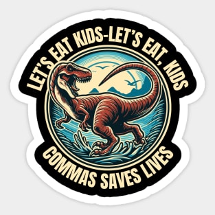 Commas Save Lives Sticker